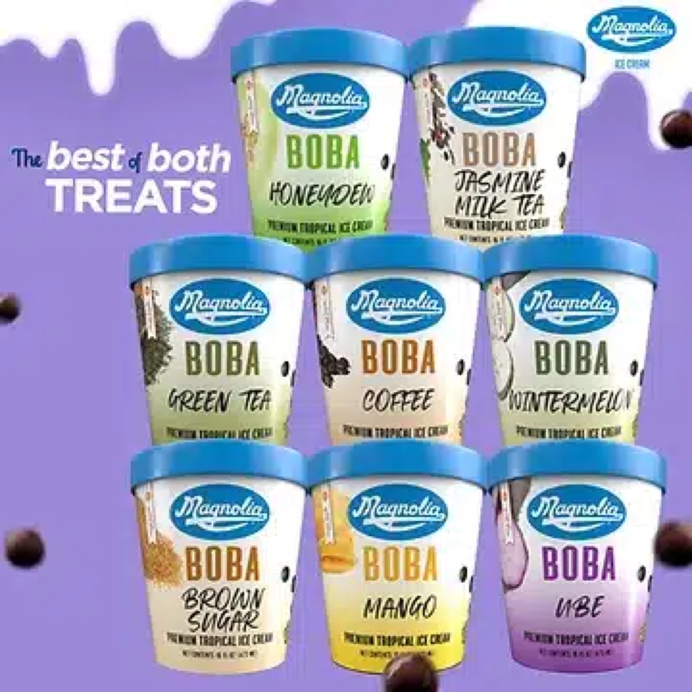 It’s the best of both treats - Magnolia Ice Cream and Boba are now one!