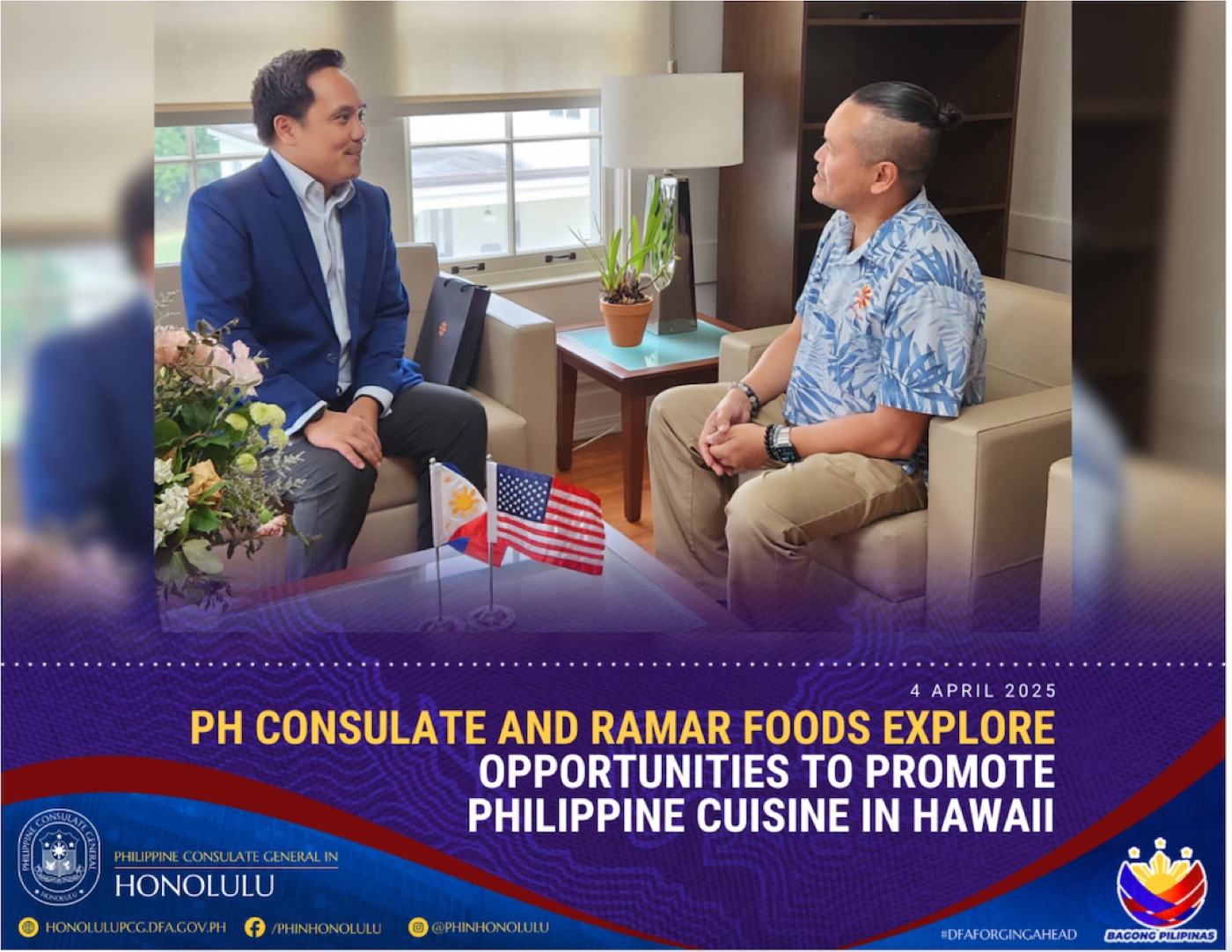 PH Consulate and Ramar Foods Explore Opportunities to Promote Philippine Cuisine in Hawaii.