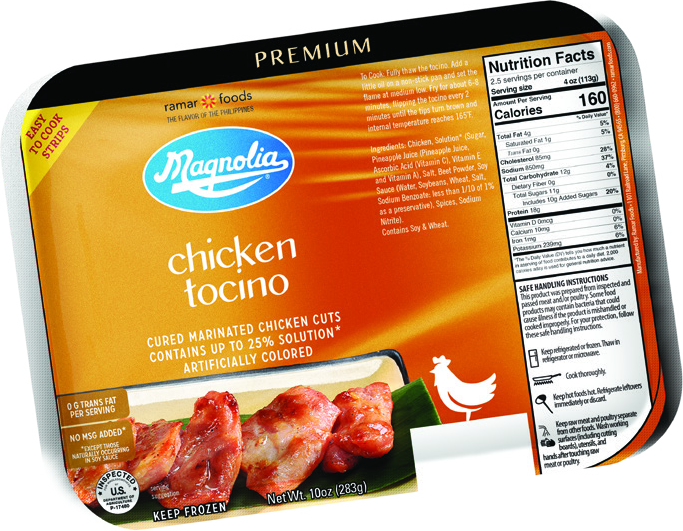 Magnolia Chicken Tocino package